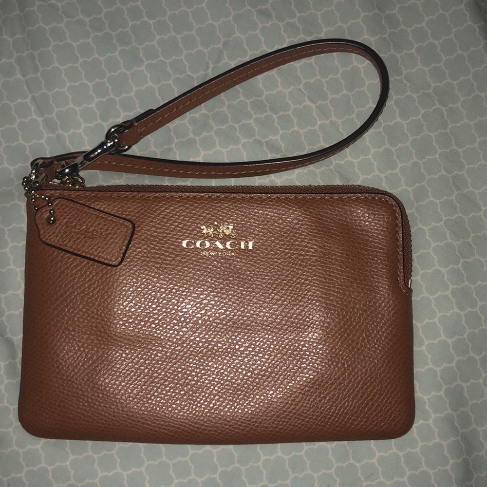 Coach Brown Wristlet